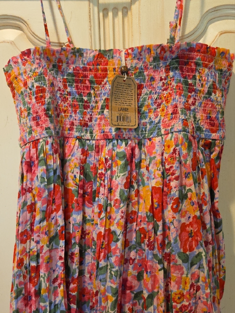 Natural Life Floral Convertible Pink Smocked Maxi Skirt - Women - Picture 4 of 4